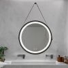 32inch Bathroom Led Classy Vanity Mirror with focused backplane,Black aluminum alloy frame,High Lumen,Dimmable Touch,Wall Switch Control, Anti-Fog