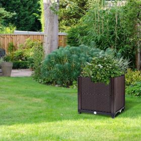 Raised Garden Bed Planter for Outdoor Plants Plastic Planters Box Elevated Garden Boxes Plant Pots of Garden Patio Balcony Deck to Planting Flowers Ve