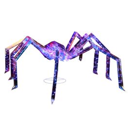 3FT Halloween Decorations Light Up Spider, Outdoor Halloween Decor Lighted Iridescent Spider, Weather Proof Pre-lit Spider with 340 LED Lights