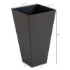 28ft Tall Plastic Planters, Set of 3, Flower Pot, anti-crack, fade-resistant, square shape with a matte surface, Outdoor & Indoor, for lawns, patios