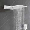 Wall Mounted Waterfall Rain Shower System With 3 Body Sprays & Handheld Shower