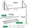 Laundry Room Drying Rack Wall Mounted Clothes Hanger Folding Wall Coat Racks Aluminum Home Storage Organiser Space Savers Silver 2 Rakcs With Rod