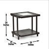 Sophisticated Rustic Industrial End Table - Rich Wood Tabletop, Roomy Bottom Shelf Stylized Iron Frame, Unique Accent Piece