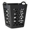 (3 pack)Flex Square Laundry Hamper, Black