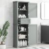 Tall Bathroom Storage Cabinet, Freestanding Storage Cabinet with Drawer and Adjustable Shelf, MDF Board with Painted Finish