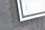 LED Bathroom Mirror 40 "x 26" with Front and Backlight, Large Dimmable Wall Mirrors with Anti-Fog, Memory, 3 Colors, LED Vanity Mirror