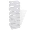 White Square Umbrella Stand Storage Holder Walking Stick Steel 19.1"