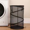 1pc Laundry Basket, Large Cylindrical Laundry Bucket, Collapsible Clothes Basket, Change Clothes Storage Basket