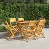 Folding Patio Chairs 6 pcs 21.7"x24"x35.4" Solid Wood Teak