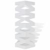 White Square Umbrella Stand Storage Holder Walking Stick Steel 19.1"