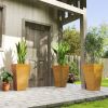 Outsunny Trio of Tall Planters: 22" Brown, Designed for Both Indoor and Outdoor Use, with Superior Drainage|