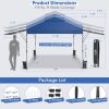 10 x 17.6 Feet Outdoor Instant Pop-up Canopy Tent with Dual Half Awnings