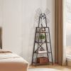 4-Tier Bookshelf,Display Storage Shelves With Metal Frame,Bookcase Organizer With Windmill For Living Room,Home Office