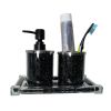 Ambrose Exquisite 3 Piece Soap Dispenser and Toothbrush Holder with Tray
