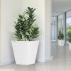 22" H Tall Mental Tapered Planter – Large Outdoor & Indoor Garden Plant Pot with Drainage Hole and Rubber Plug