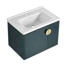 28 Inch Bathroom Vanity with Ceramic Sink, For Small Bathroom, Bathroom Vanity with Soft Close Door