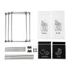 Laundry Basket 2 Tier Clothes Sorter with 4 Removable Bags to Organize Clothes, With Four Wheels, Easy to Move, Laundry, Light, Dark