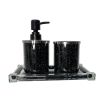 Ambrose Exquisite 3 Piece Soap Dispenser and Toothbrush Holder with Tray