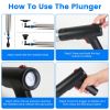 Electric Toilet Plunger High Pressure Air Plunger Air Drain Blaster Drain Clog Remover with Real Time Pressure Display for Toilets Bathroom Floor Drai