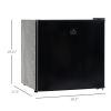 HOMCOM 1.1 Cu.Ft Mini Upright Freezer Countertop with Removable Shelves Reversible Door for Home Dorm Black