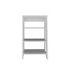 White Freestanding Bathroom Shelf with Open Storage