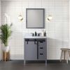 Dark Grey Bath Vanity 30 in. W x 22 in. D