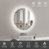 40"x40" Modern LED Round Smart Mirror Bathroom Mirror, Front Lit & Back Lit With 3 Color Adjustable, Memory Function, Anti-Fog