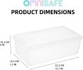 Stackable Plastic Storage Shoebox, BPA-Free Nestable Container with Latching Lid to Organize Shoes, See-Through Box for Home and Office