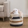 Cotton Round Laundry and Storage Basket - M