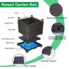 Raised Garden Bed Planter for Outdoor Plants Plastic Planters Box Elevated Garden Boxes Plant Pots of Garden Patio Balcony Deck to Planting Flowers Ve