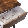 Nightstand with 2 Drawers, Bedside Tables with Solid Wood Legs and Storage, End Table, Side Table, Bedside Furniture for Bedroom, Living Room