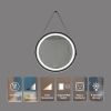 24inch Bathroom Led Classy Vanity Mirror with focused backplane,Black aluminum alloy frame,High Lumen,Dimmable Touch,Wall Switch Control, Anti-Fog