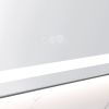 30 x 30 Inch LED Bathroom Mirror with Front and Backlight, Wall Mounted Vanity Mirror with Aluminum Frame, Anti-Fog, Memory, 3 Colors