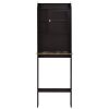 Modern Over The Toilet Space Saver Organization Wood Storage Cabinet for Home;  Bathroom - Espresso