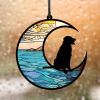 1pc color commemorative cat and dog UV printed acrylic hanging decoration for home window decoration pendant
