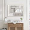 Rectangular Single Aluminum Framed Anti-Fog LED Light Wall Bathroom Vanity Mirror