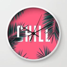 Chill Wall clock (Color: Black)