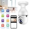 E27 WiFi Bulb Digital Camera 1080P FHD WiFi IP Pan Tilt Security Surveillance Camera with Two-Way Audio Night Vision Motion Detection Function APP Con