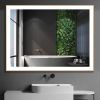 Rectangular Single Aluminum Framed Anti-Fog LED Light Wall Bathroom Vanity Mirror
