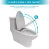 Ceramic One Piece Toilet,Dual Flush with Soft Clsoing Seat