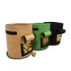 Heavy Duty Non-Woven Fabric Pots with Flap and Handles Root Crops Plant Grow Bags