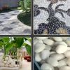 38lbs Decorative Garden Stone Outdoor Landscaping, Walkways, Yard, 1-3 inch Large Polished River Rocks for Plants Pots, Vases, Crafts