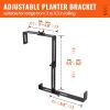 2pcs/4pcs Window Box Brackets, Adjustable Planter Box Brackets, Universal Steel Hanging Flower Box Brackets for Railings Deck Windowsill