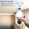 E27 WiFi Bulb Digital Camera 1080P FHD WiFi IP Pan Tilt Security Surveillance Camera with Two-Way Audio Night Vision Motion Detection Function APP Con