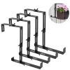 2pcs/4pcs Window Box Brackets, Adjustable Planter Box Brackets, Universal Steel Hanging Flower Box Brackets for Railings Deck Windowsill