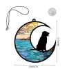 1pc color commemorative cat and dog UV printed acrylic hanging decoration for home window decoration pendant