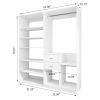 Tall Closet System with Closet Drawers,White Walk-in Closet Organizers and Storager