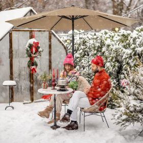 9-foot outdoor umbrella (Color: Tan)