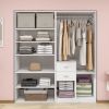 Tall Closet System with Closet Drawers,White Walk-in Closet Organizers and Storager