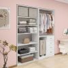 Tall Closet System with Closet Drawers,White Walk-in Closet Organizers and Storager